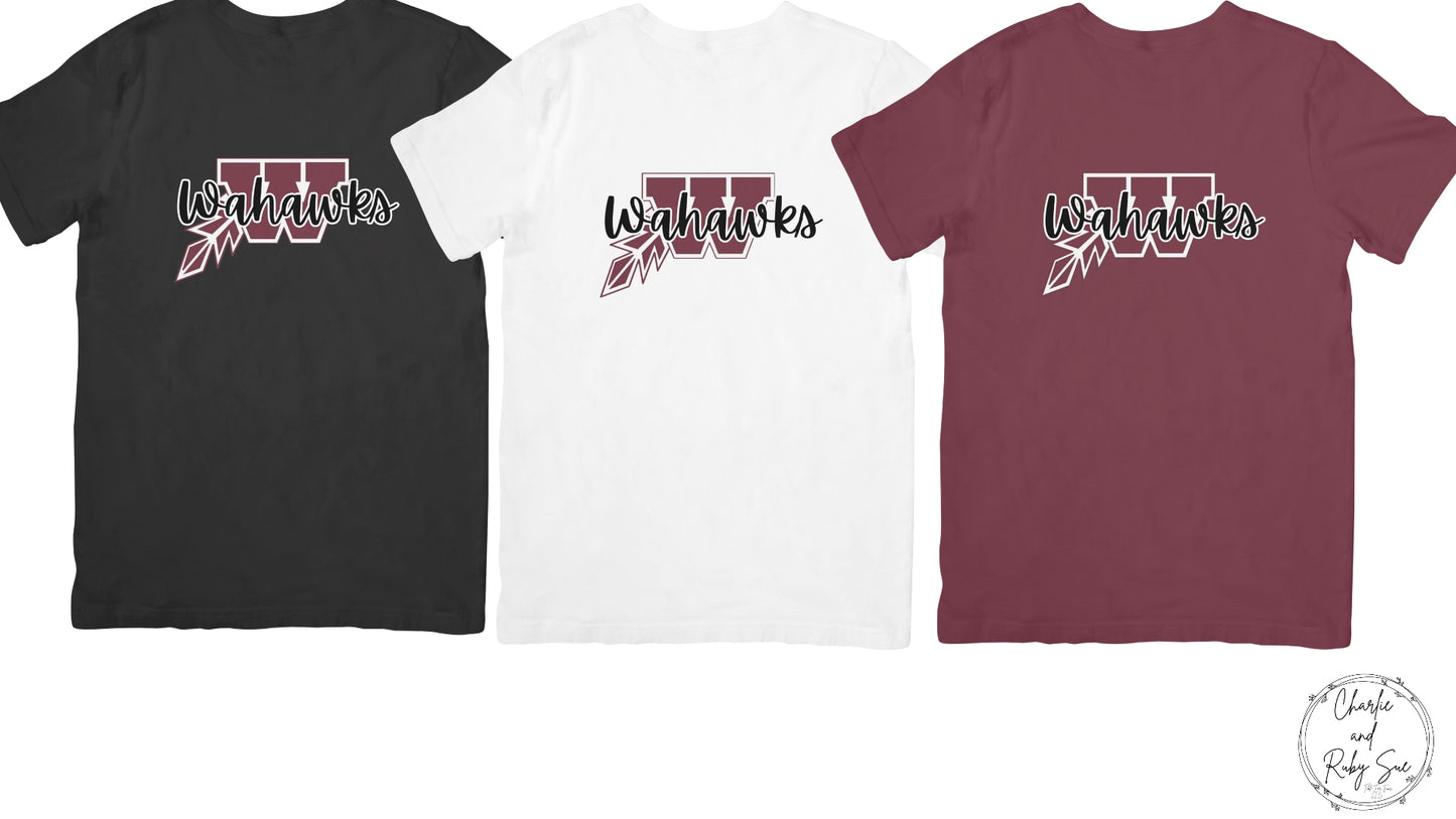 T-shirt with Wahawks and flying W