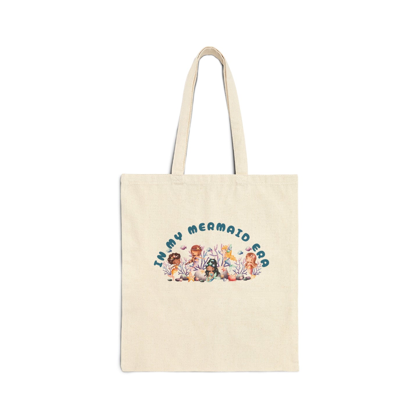 Mermaid Era Cotton Canvas Tote Bag