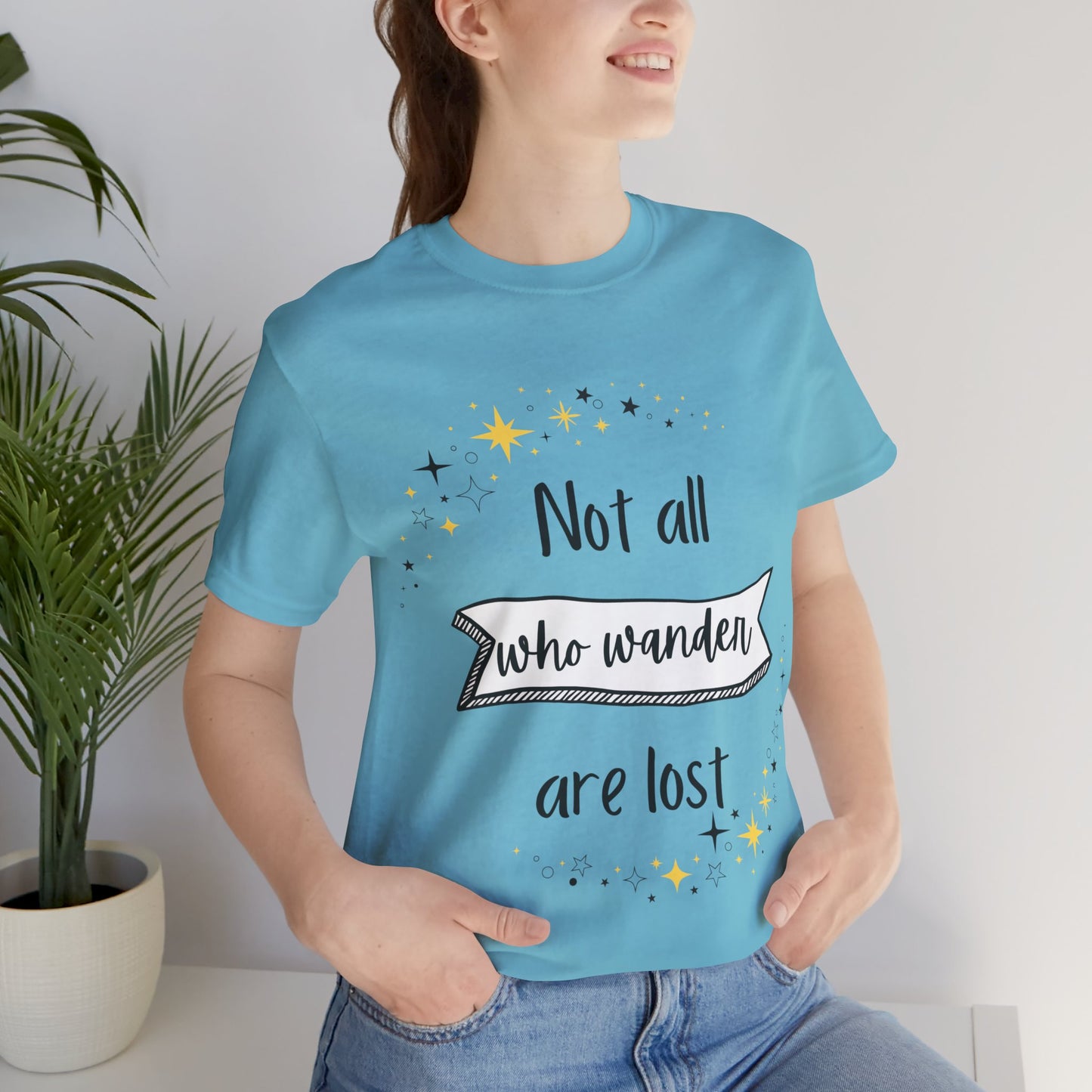 Not All Who Wander... Jersey Short Sleeve Tee