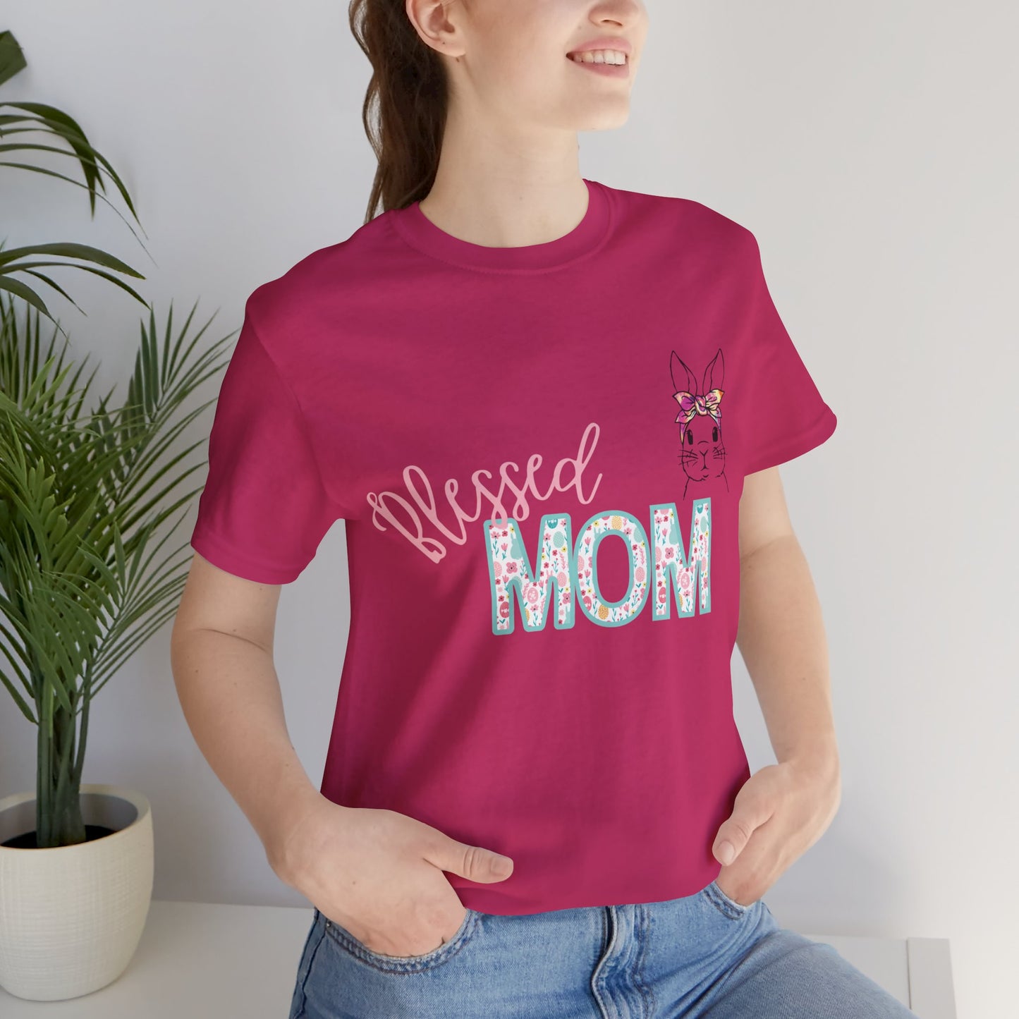 Blessed MOM Jersey Short Sleeve Tee