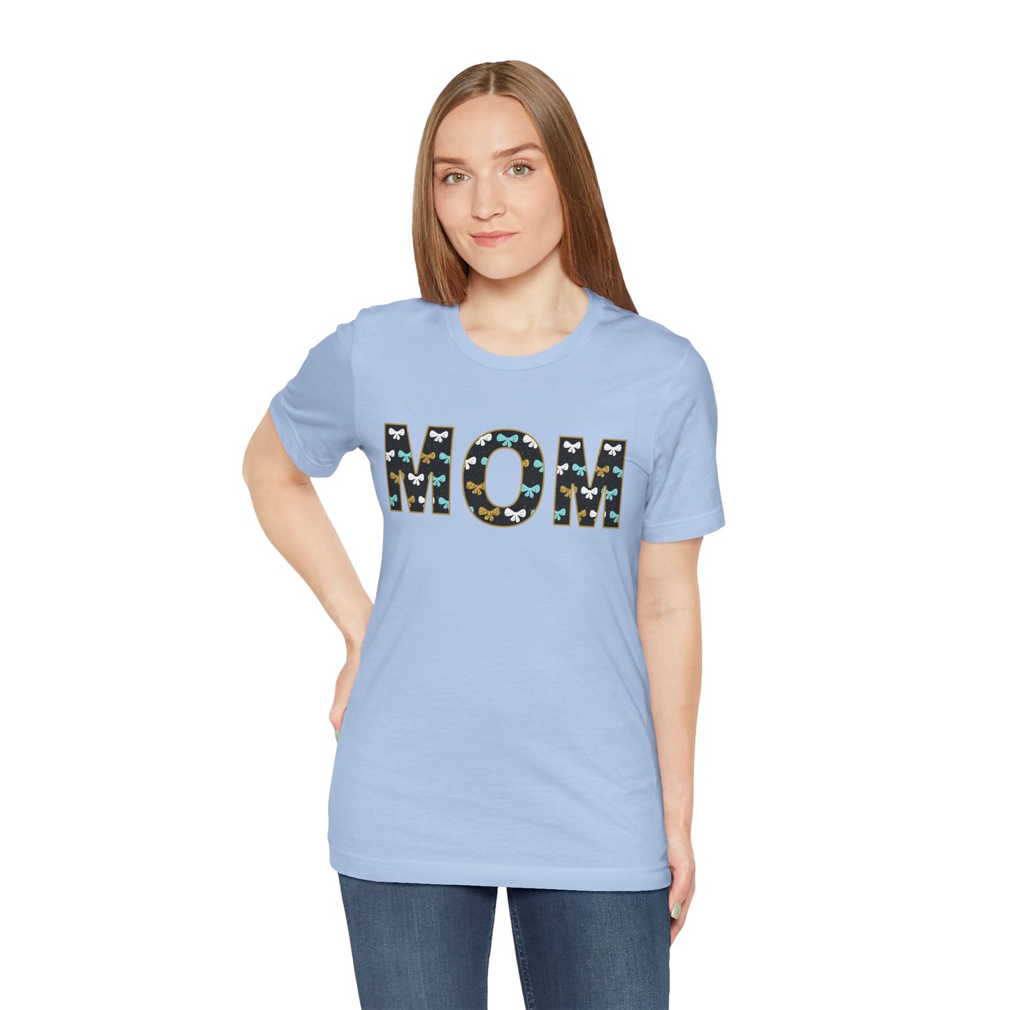 Mom with bows Unisex Jersey Short Sleeve Tee