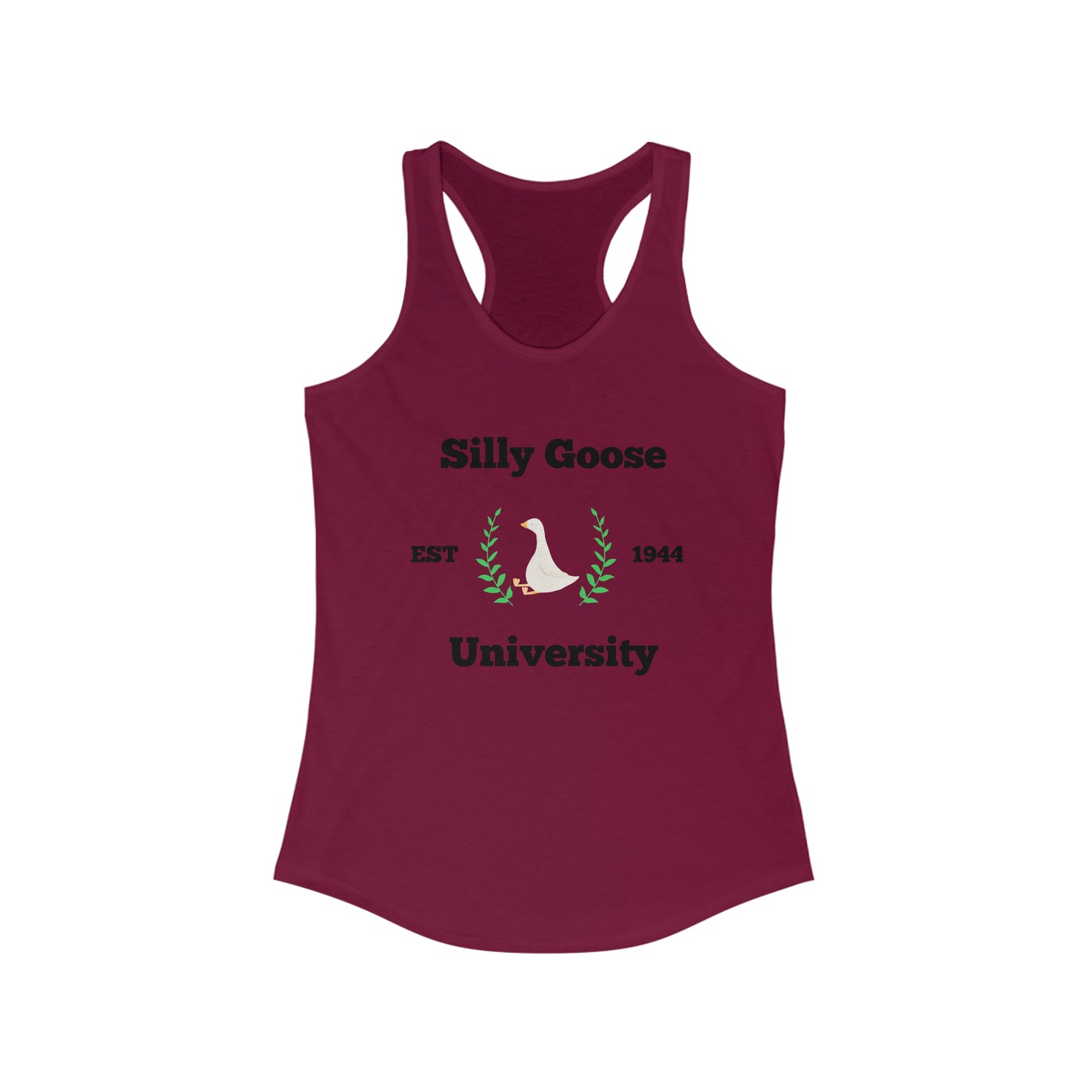 Silly Goose University Women's Ideal Racerback Tank