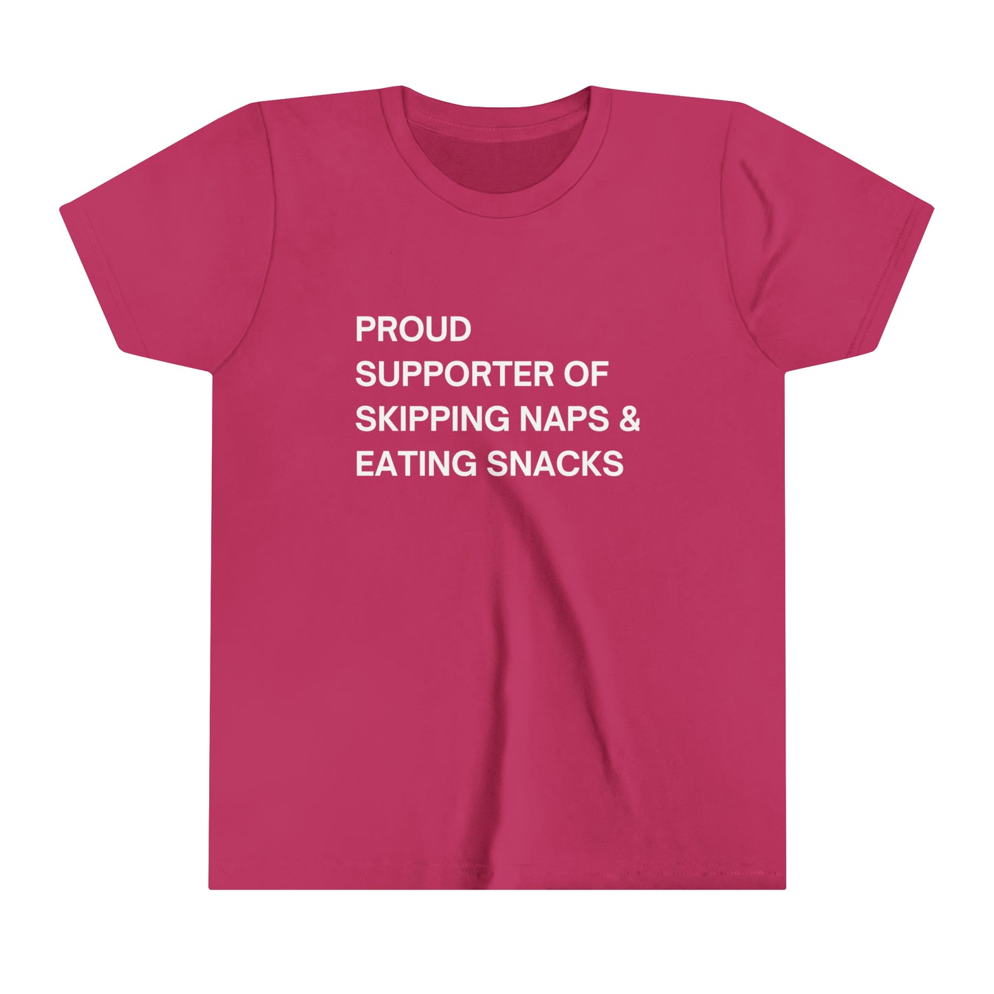 Skipping Naps and Eating Snacks Youth Short Sleeve Tee
