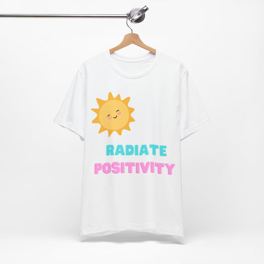 Radiate Positivity with Sun Unisex Jersey Short Sleeve Tee