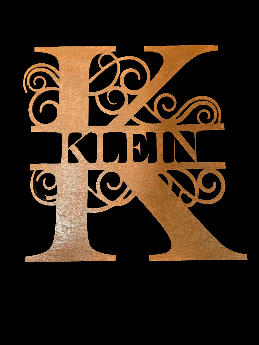 Monogram Letter Sign