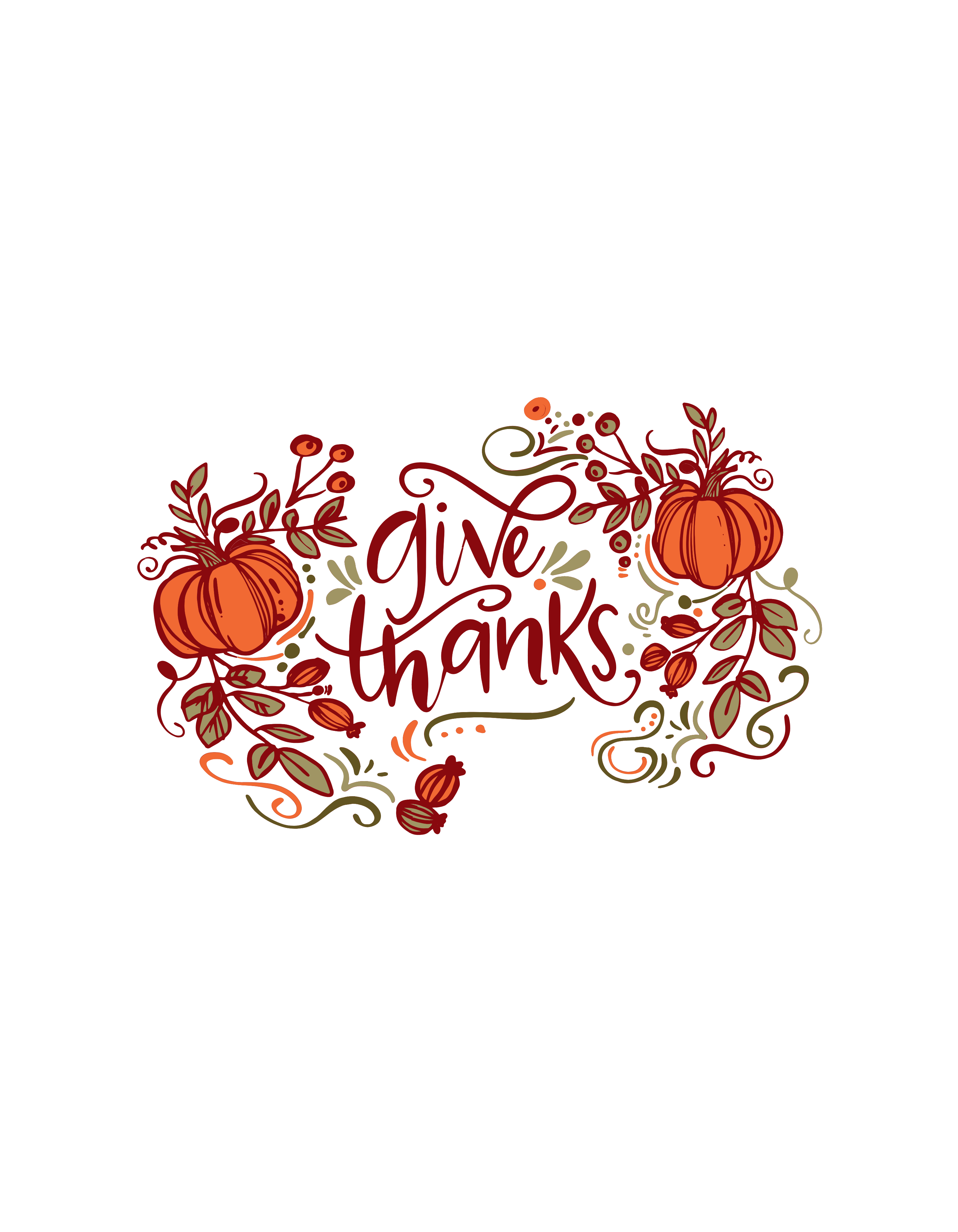 Give Thanks with pumpkins