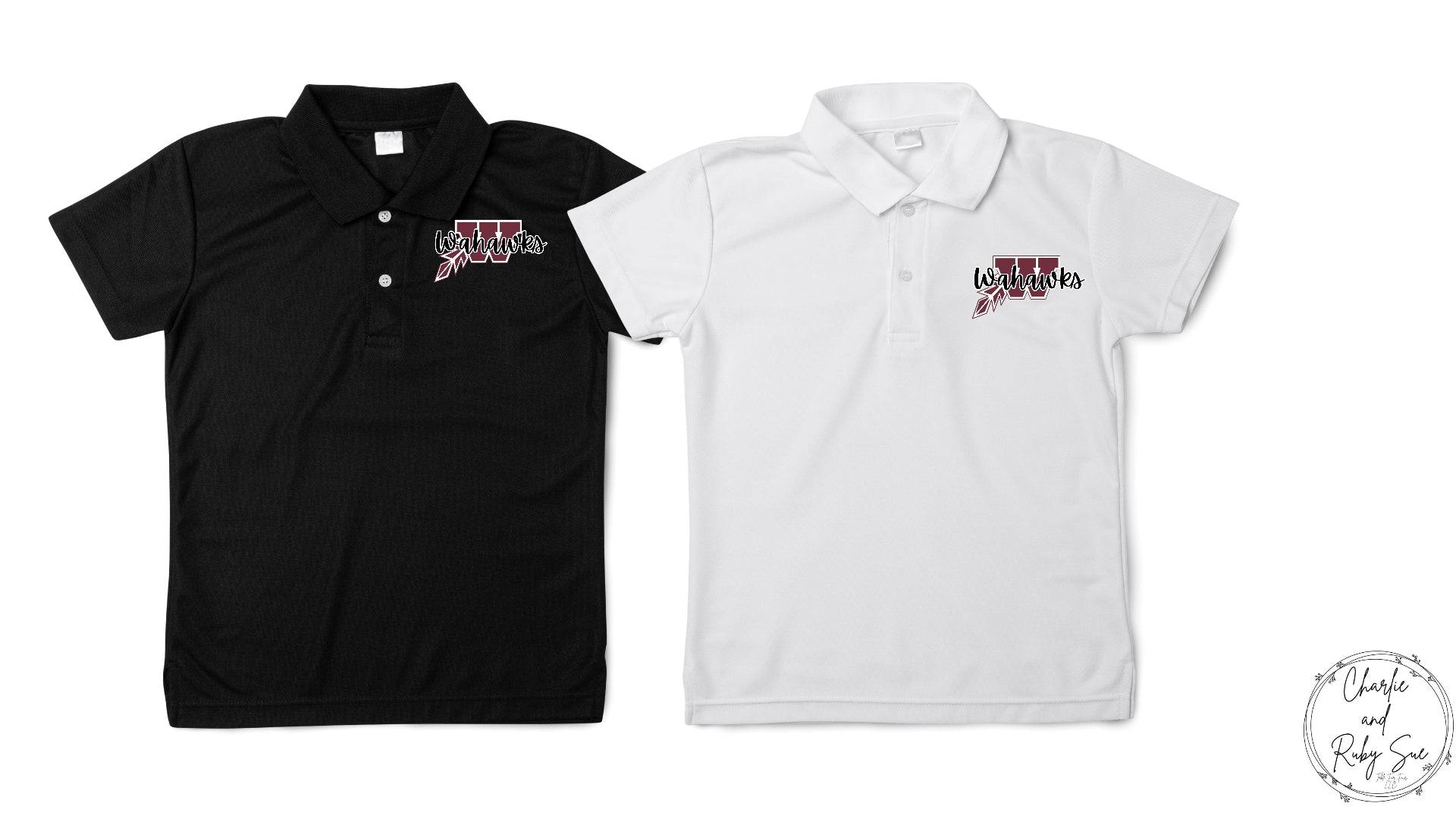 Wahawks (with flying W) Polo