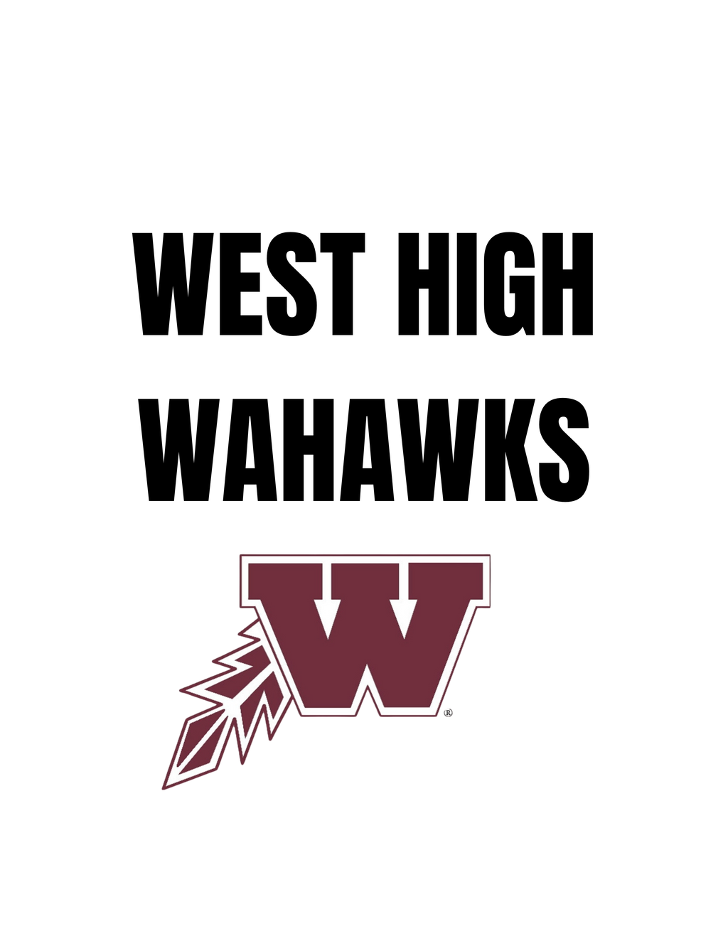 WEST HIGH WAHAWKS (with flying W)