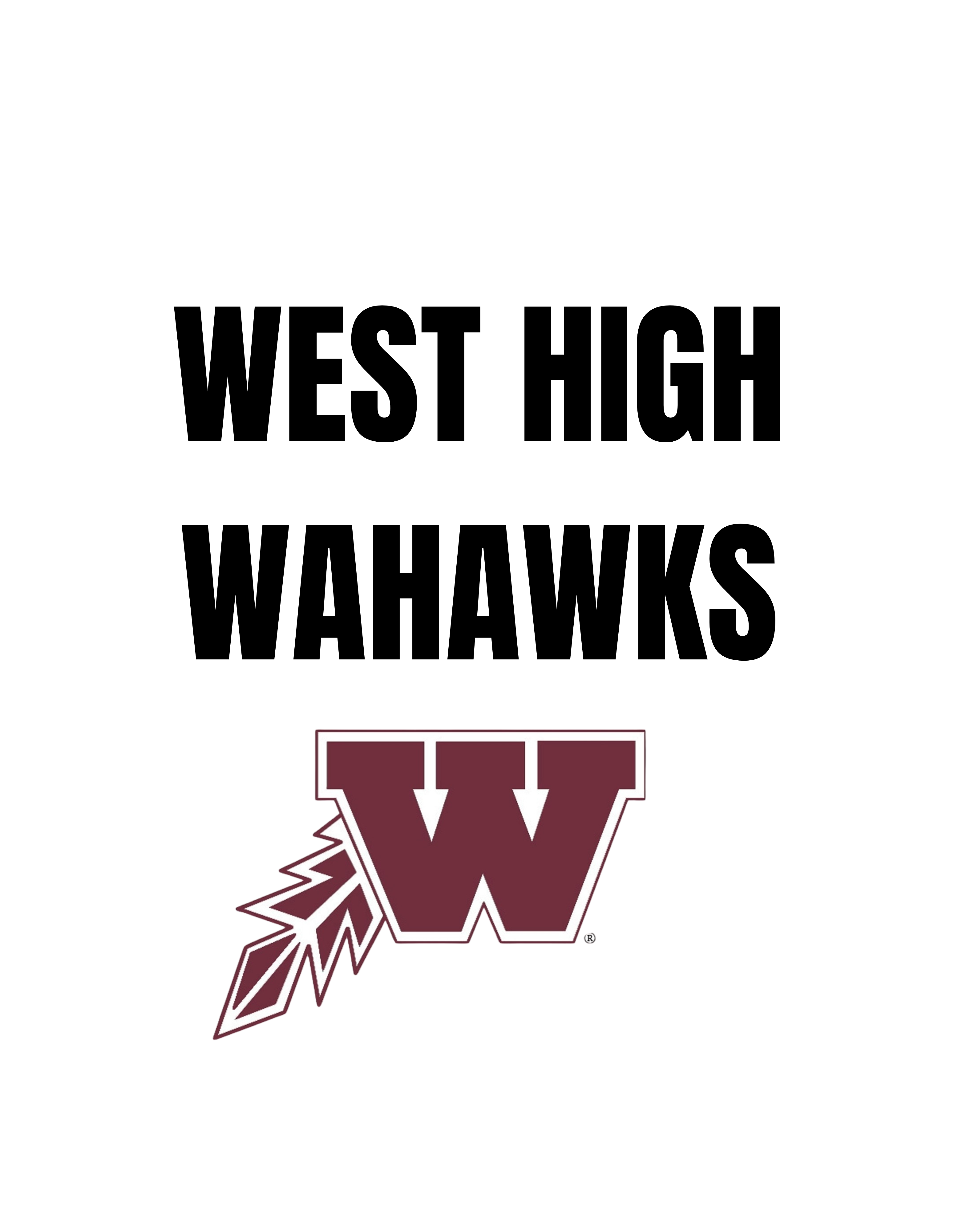 WEST HIGH WAHAWKS (with flying W)