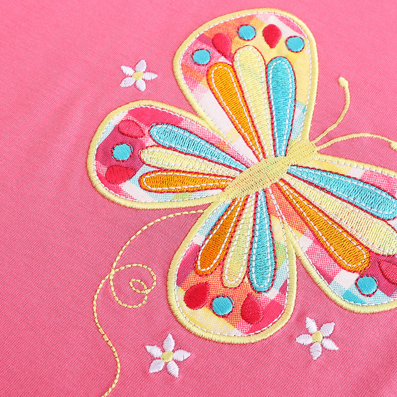 Baby Girl Floral Pattern Crewneck T-Shirt Summer Clothing Sets-16