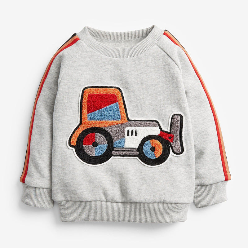 Truck Pattern Side Striped Design Hoodie & Sweatpants