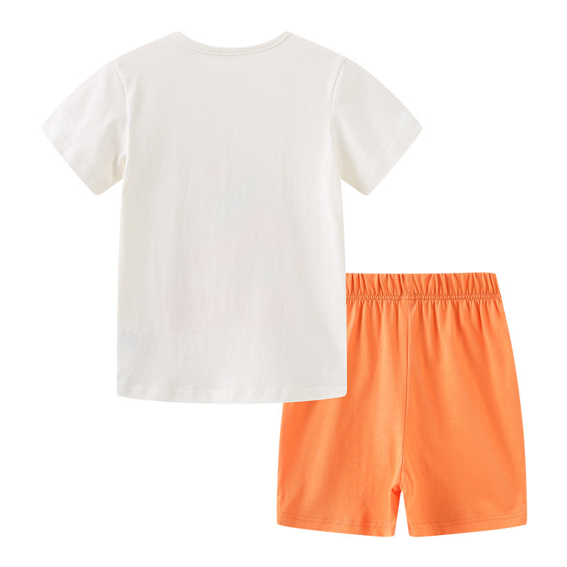 Baby Girl Floral Pattern Crewneck T-Shirt Summer Clothing Sets-6